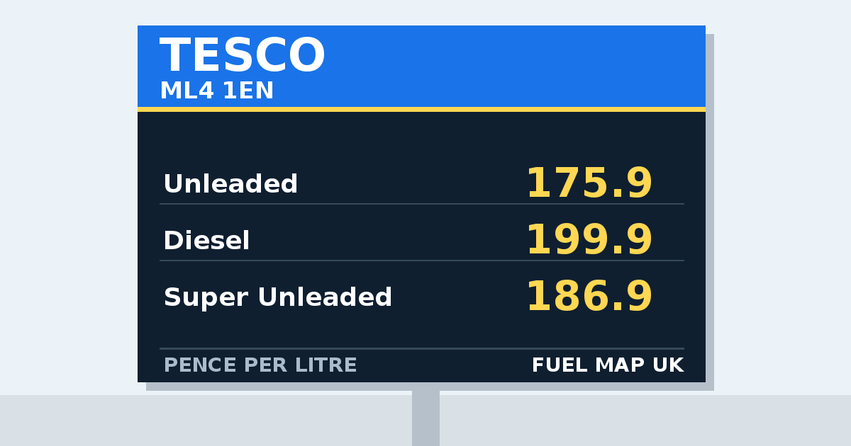 TESCO Fuel Prices in Bellshill (ML4 1EN) | Fuel Map UK